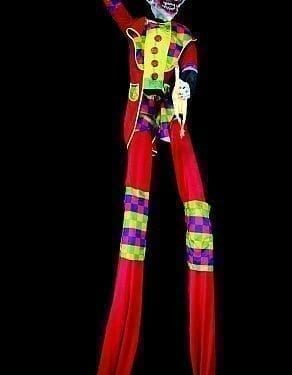 CLWN105- 8' Stilted Clown with Balloons