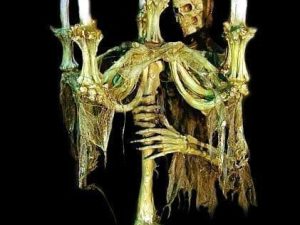 ZMB752- Upper Torso Wall Sconce Skelelabera