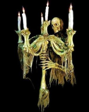 ZMB752- Upper Torso Wall Sconce Skelelabera