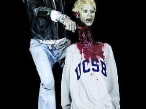 ZMB766- Slasher Articulating Zombiette with Victim