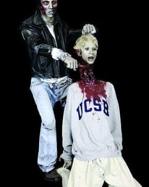 ZMB766- Slasher Articulating Zombiette with Victim