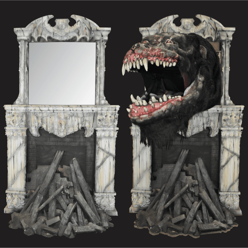 FIX727- Ornate Gothic Fireplace Creature