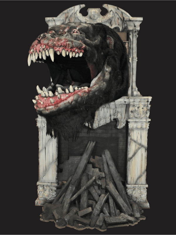 FIX727- Ornate Gothic Fireplace Creature