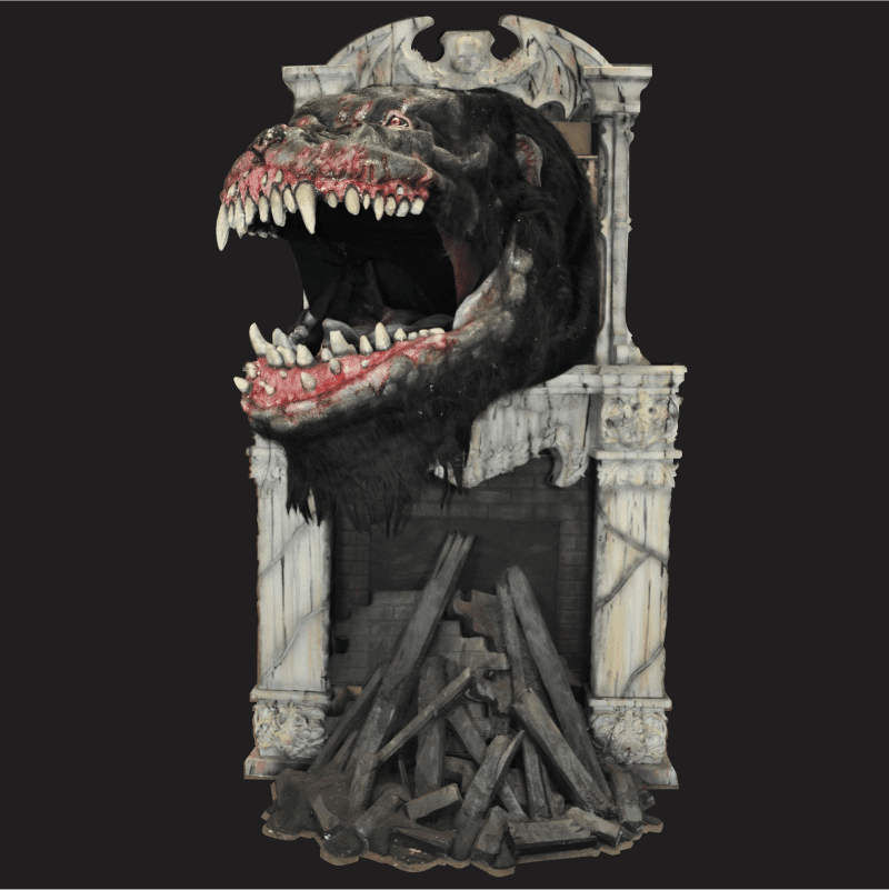 FIX727- Ornate Gothic Fireplace Creature