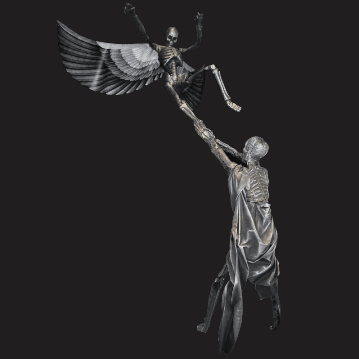 SKEL117- Flying Skeleton Sculpture ⋆ Scare Factory