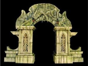 GRY300- Winged Reaper Cemetary Facade