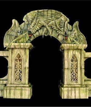 GRY300- Winged Reaper Cemetary Facade