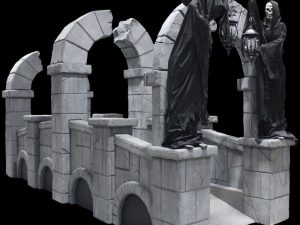 ARCH106- Arched Footbridge Scenic Package