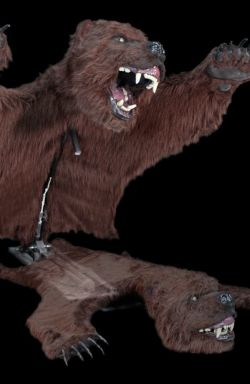 BEAR106- Attacking Bear Rug