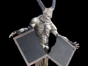 GD68A- Ancient Evil Sign Holder - Animated
