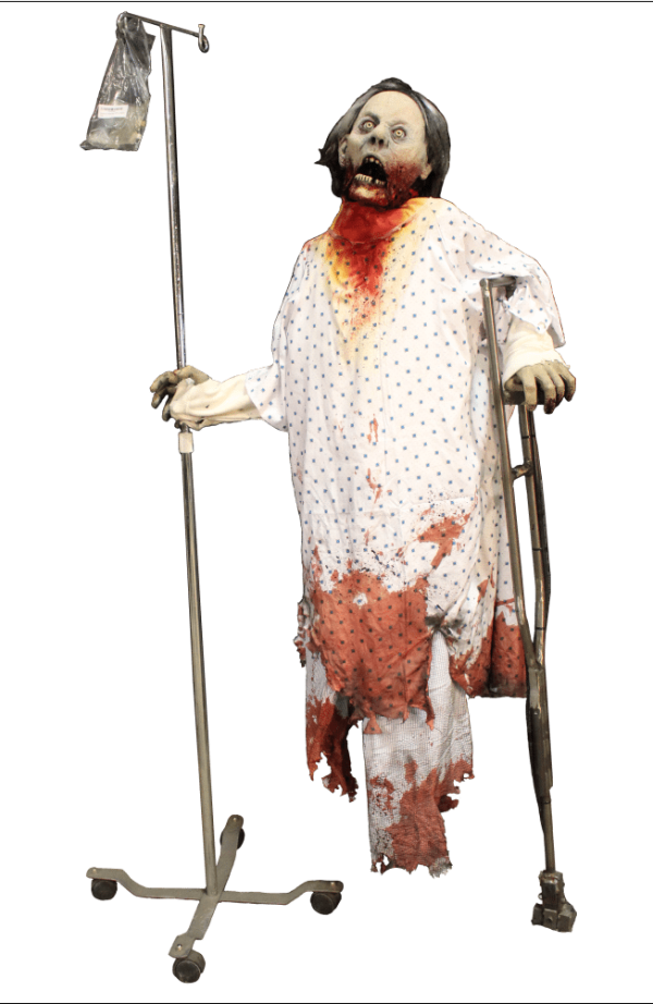 SITE PHOTO - HOSP106 Zombie on Crutch with IV