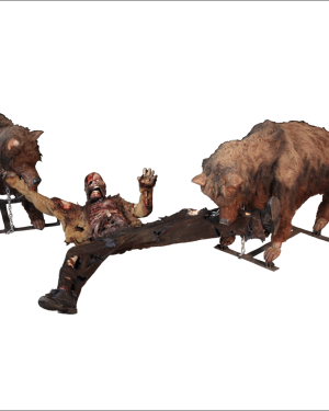 WOLF115- Dogs Ripping Apart Zombie