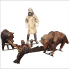 WOLF116- Guy Holding Dogs