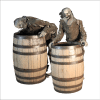 ZMB806- Zombie Puking in Barrel
