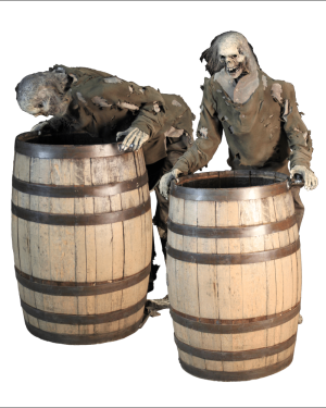 ZMB806- Zombie Puking in Barrel