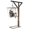 SKEL121- Animated Skeleton in Hanging Cage (Style 2)
