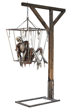 SKELGIB- Gibbet for Animated Skeleton Hanging in Cage