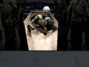 Crypt Coffins with broken away openings for characters