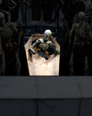 Crypt Coffins with broken away openings for characters