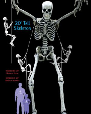 20’ Tall Skeleton Spectacle - Static or Greeter
