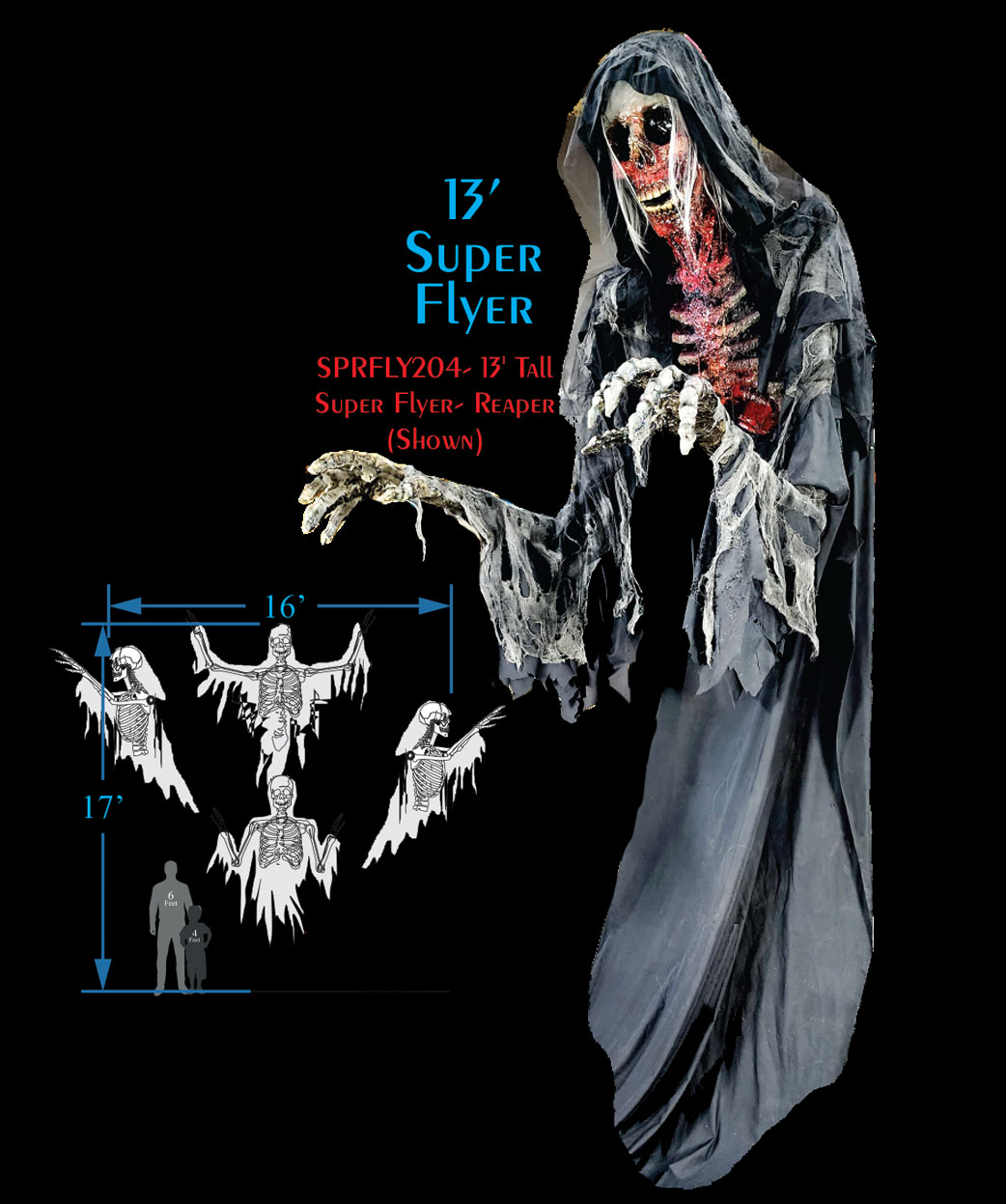 13′ Tall Super Flyer- Reaper