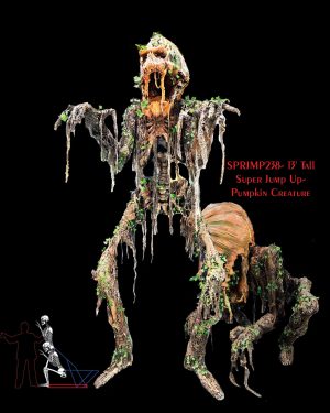 13' Tall Super Jump Up- Pumpkin Creature