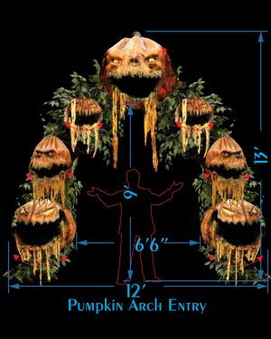 12' Animated Pumpkin Arch Entry