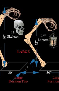 20′ Skeleton Arm Lantern Holder – 2 Sizes