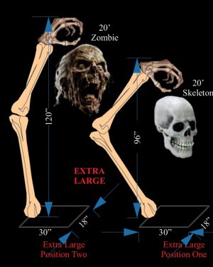 20' Skeleton Arm Lantern Holder - 2 Sizes