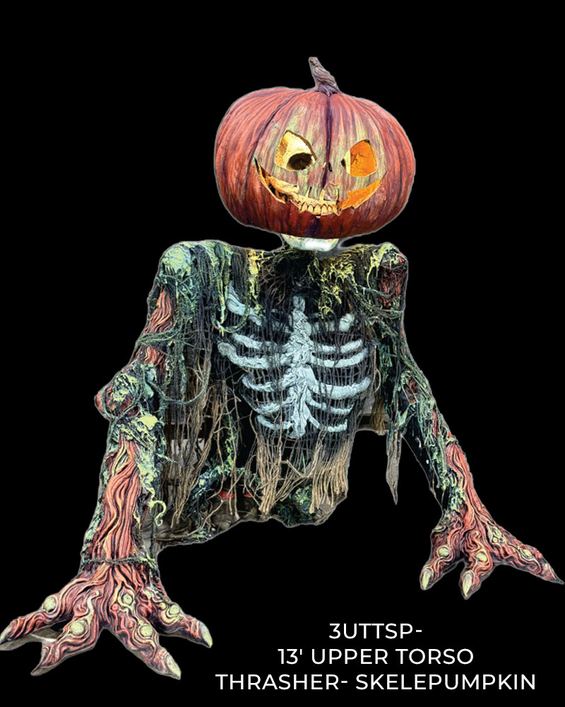 13' Upper Torso Thrasher- SkelePumpkin