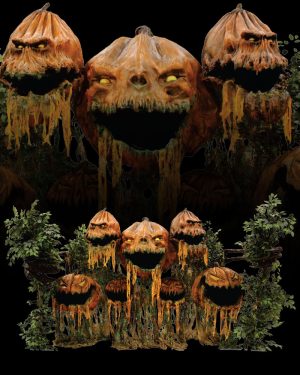 Upgraded pneumatic Pumpkin Toss Game/Entertainment System